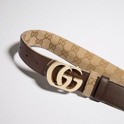 Women's Reversible Double G Buckle Canvas Belt