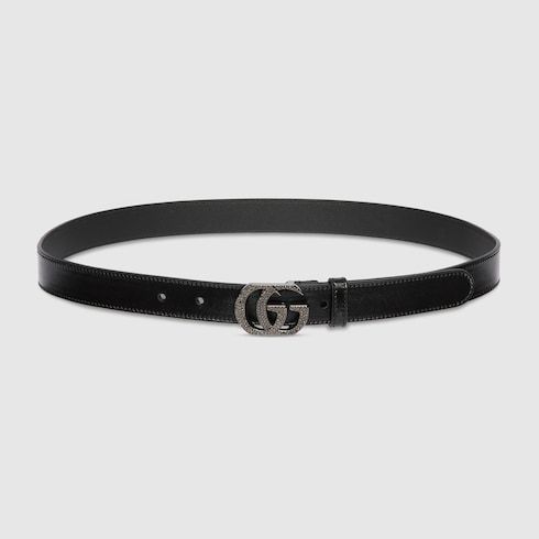 Women's Double G Buckle Leather Belt