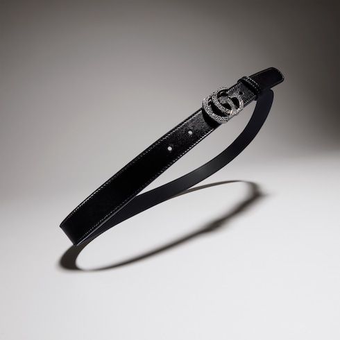 Women's Double G Buckle Leather Belt