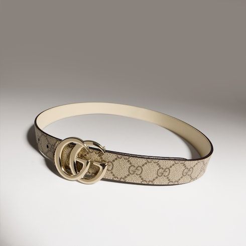 Women's Reversible Double G Buckle Canvas Belt