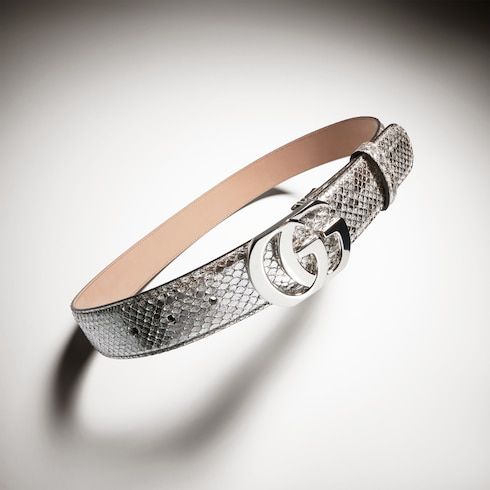 Women's Double G Buckle Leather Belt