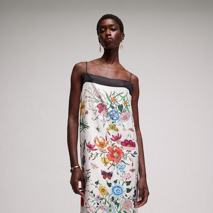 Women's Printed Silk Twill Dress