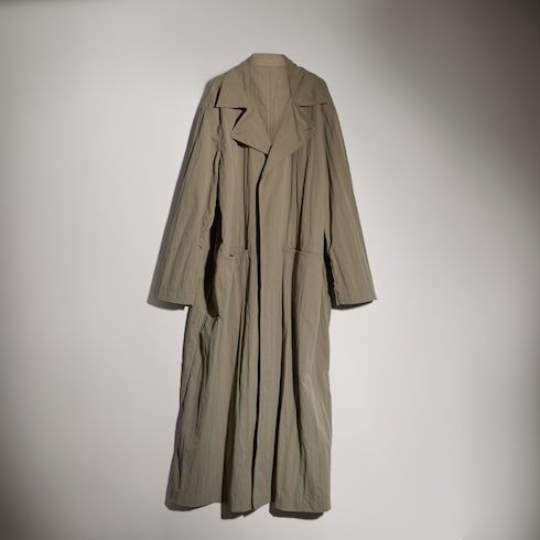 Women's Washed Matte Nylon Trench Coat