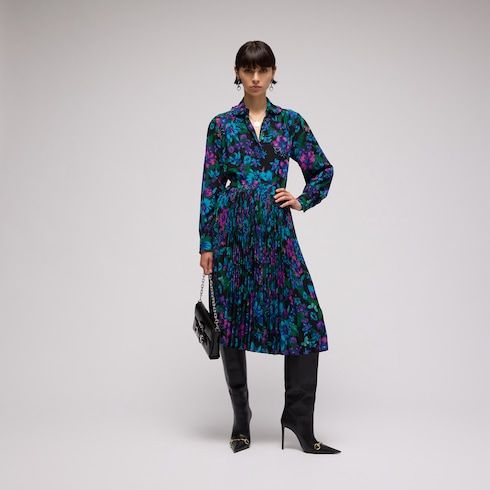 Women's Printed Silk Crêpe de Chine Shirt