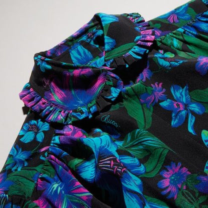 Women's Printed Silk Crêpe de Chine Shirt