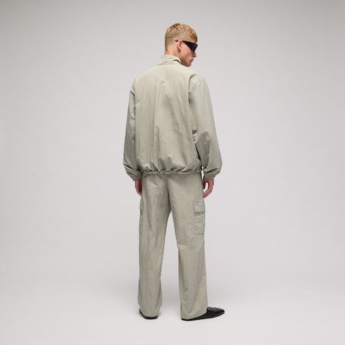 Men's Froissé Nylon Faille Zip Jacket