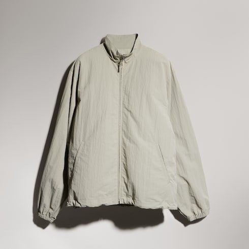 Men's Froissé Nylon Faille Zip Jacket