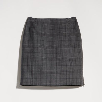 Women's Checked Fine Wool Mini Skirt