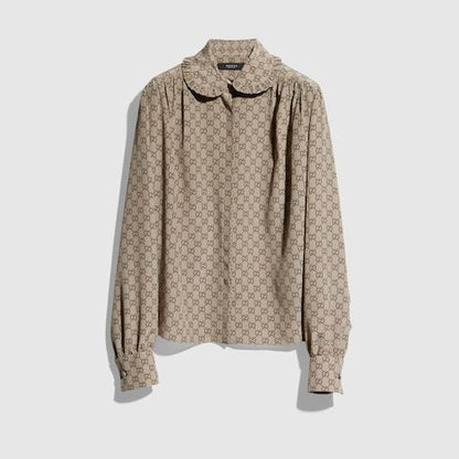Women's Printed Silk Crêpe de Chine Shirt