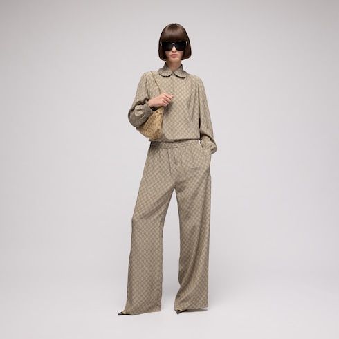 Women's Printed Silk Crêpe de Chine Shirt
