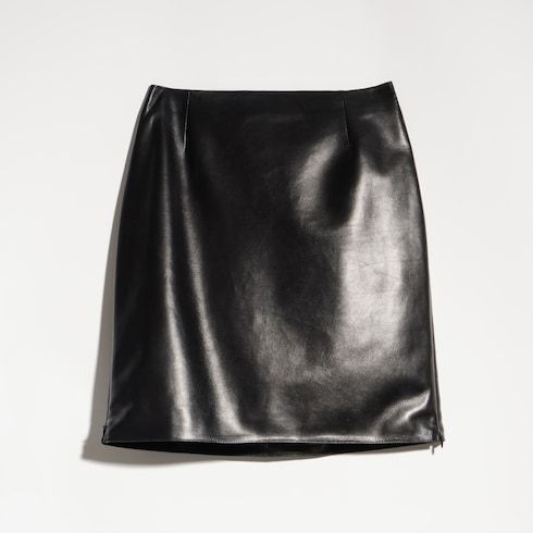 Women's Soft Nappa Leather Mini Skirt