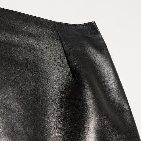 Women's Soft Nappa Leather Mini Skirt