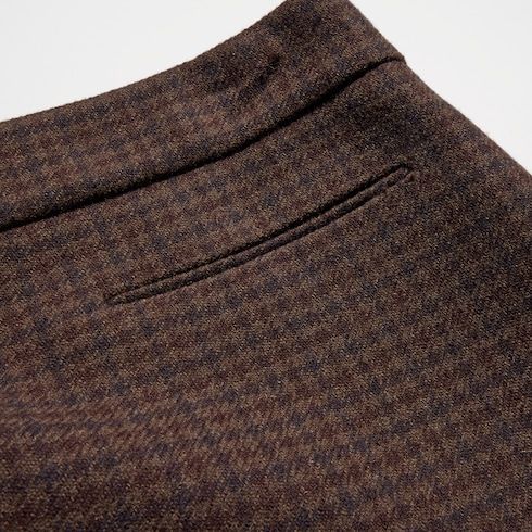 Women's Gingham Wool Mini Skirt