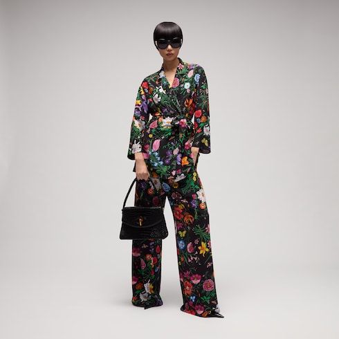 Women's Printed Silk Crêpe de Chine Shirt