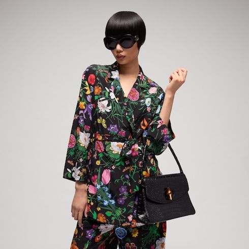 Women's Printed Silk Crêpe de Chine Shirt