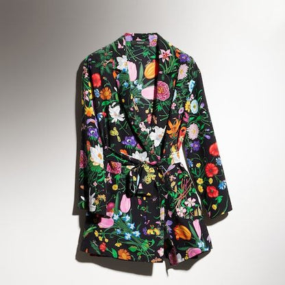 Women's Printed Silk Crêpe de Chine Shirt