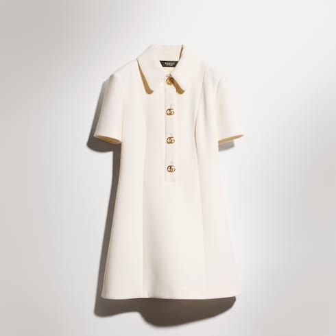 Women's Crêpe Wool Buttoned Dress
