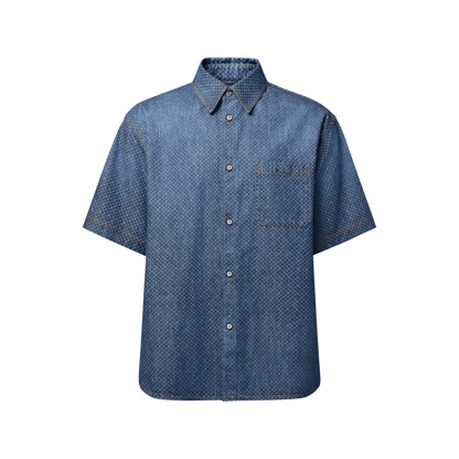 Men's Reflective Chambray Short-Sleeved Shirt