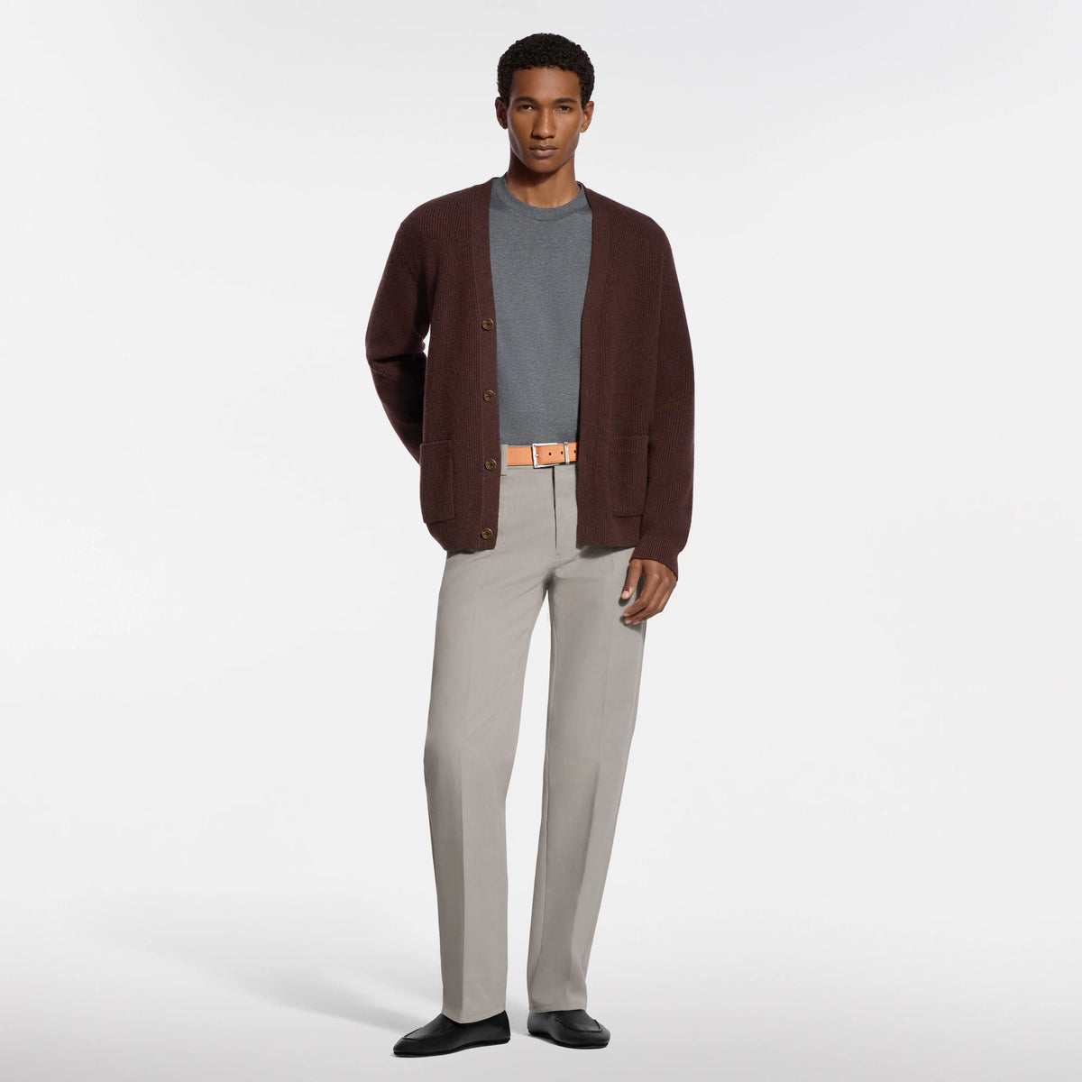 Men's Ribbed Cashmere Cardigan