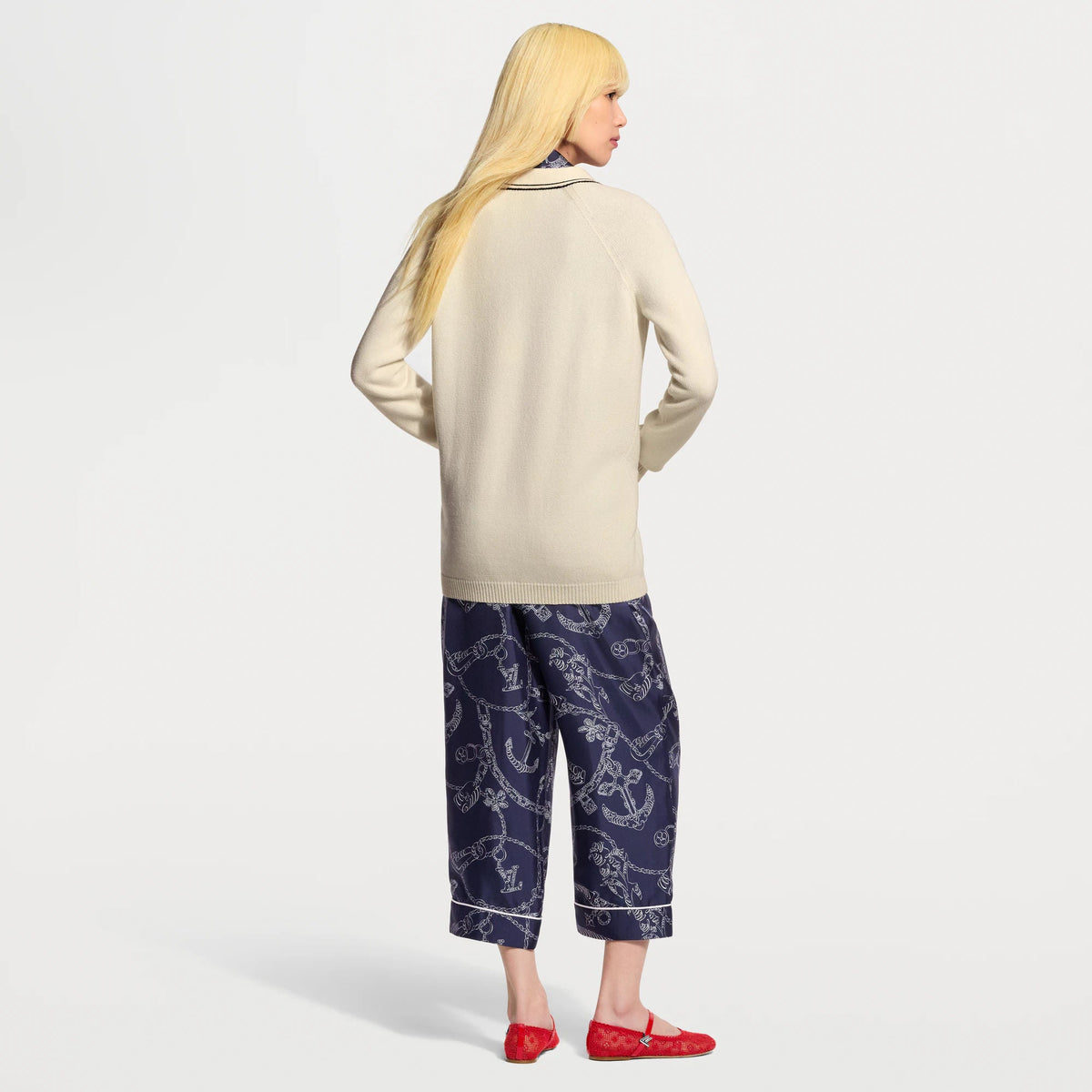Women's Contrast Accent Oversized Cardigan