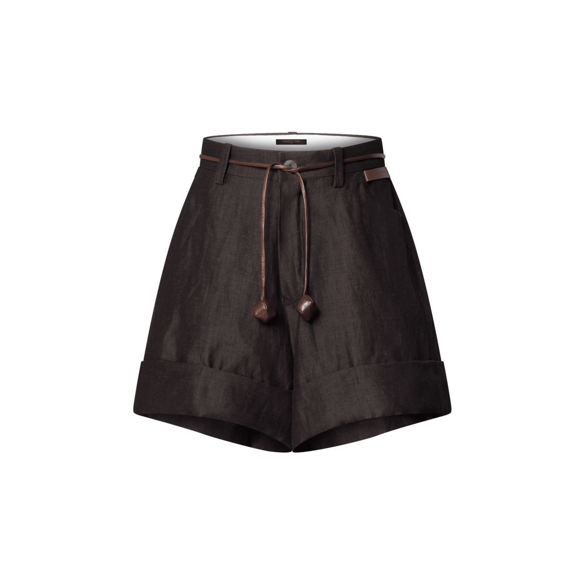 Women's Cord Belt Tailored Shorts