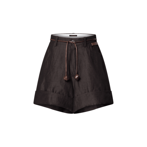 Women's Cord Belt Tailored Shorts