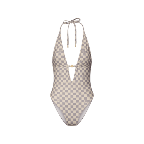 Women's Damier V-Neck Swimsuit