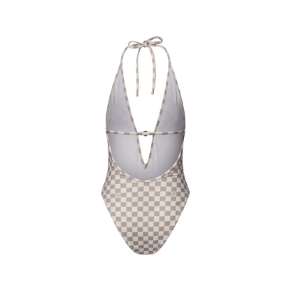 Women's Damier V-Neck Swimsuit