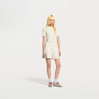 Women's Embroidered Monogram Knit Top