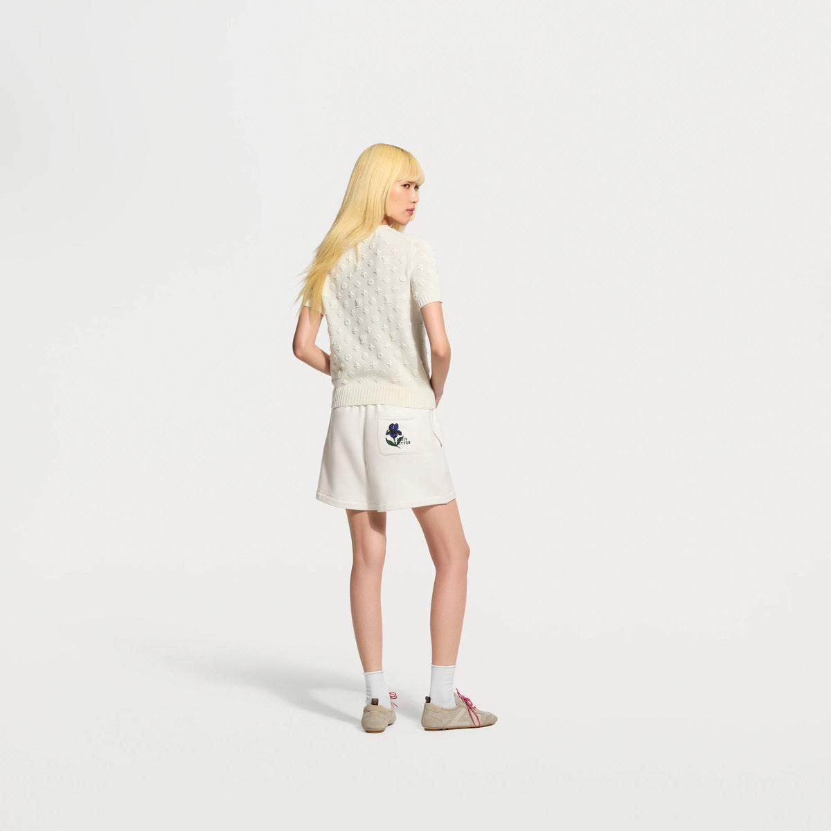 Women's Embroidered Monogram Knit Top