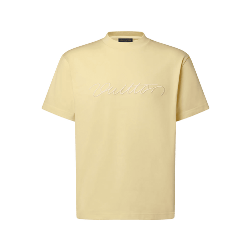 Men's Embroidered Cotton Short-Sleeved Crewneck