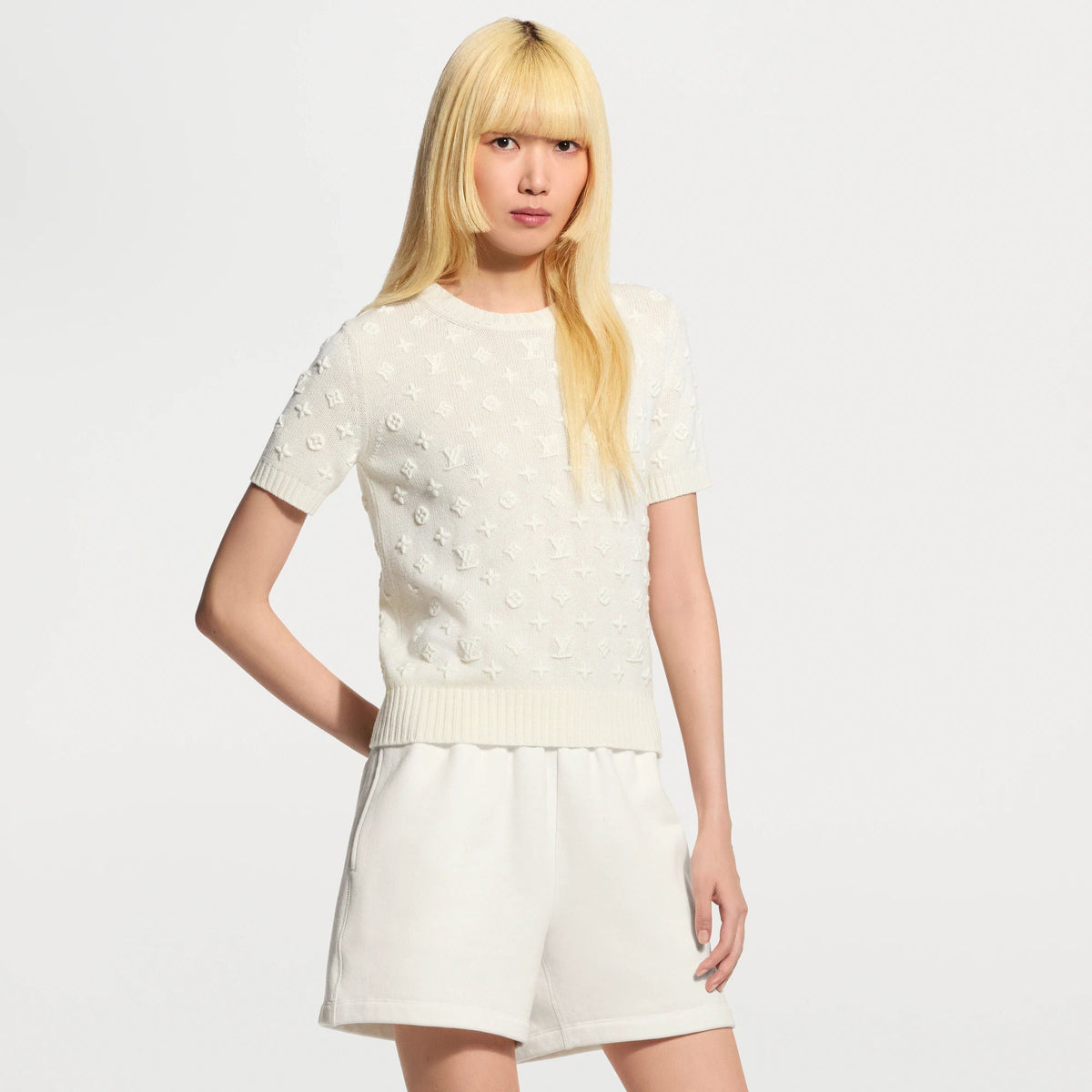 Women's Embroidered Monogram Knit Top
