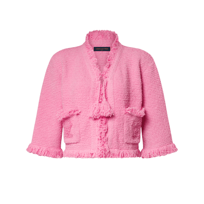 Women's Fringe Hem Toweling Jacket
