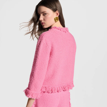 Women's Fringe Hem Toweling Jacket