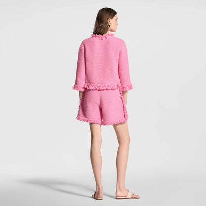 Women's Fringe Hem Toweling Jacket