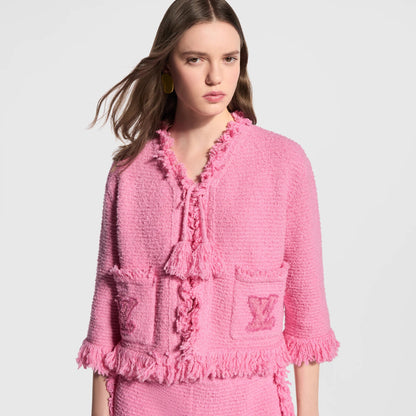 Women's Fringe Hem Toweling Jacket
