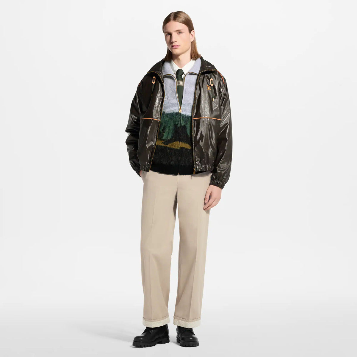 Men's Glossy Windbreaker