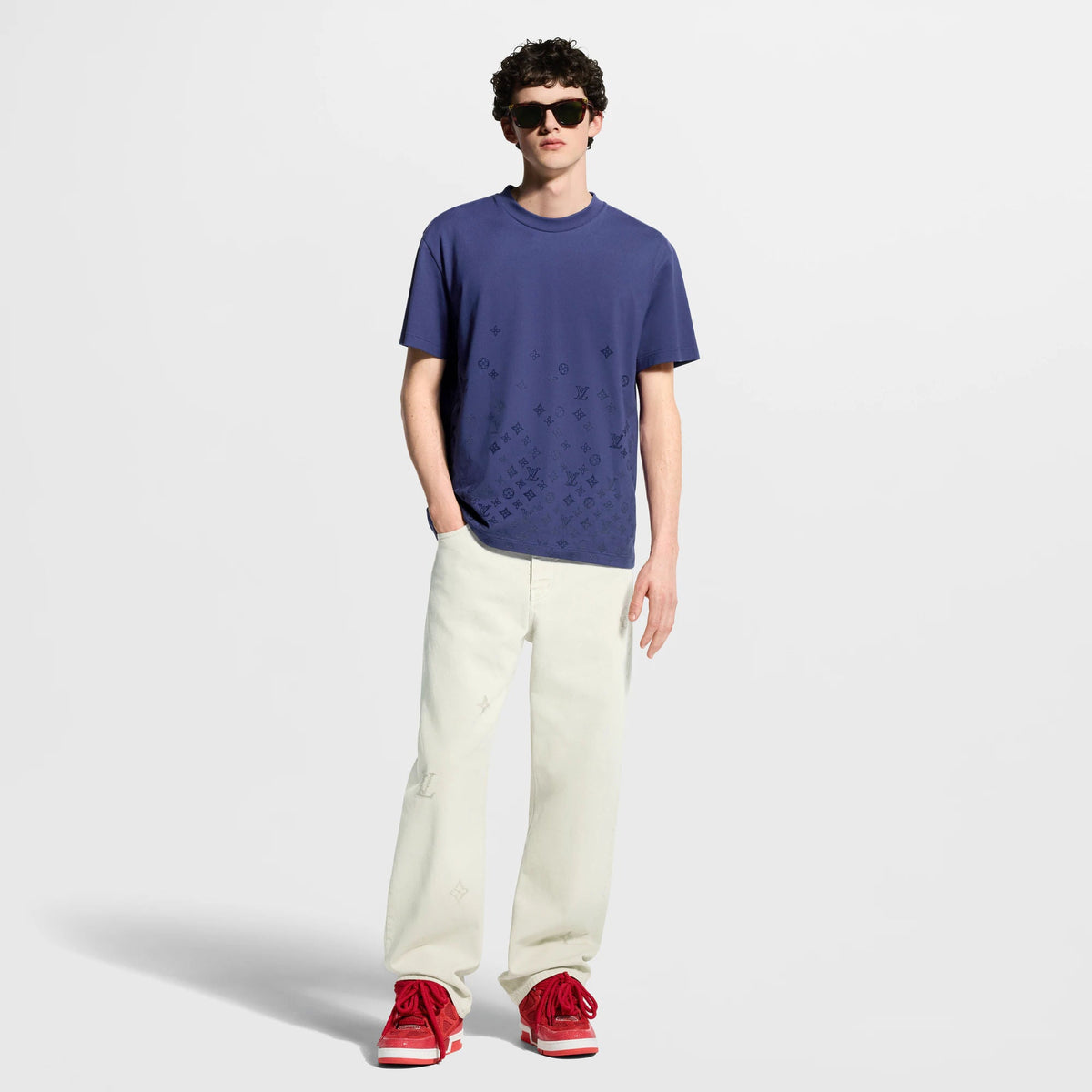 Men's Gradient Signature Flock Print T-Shirt
