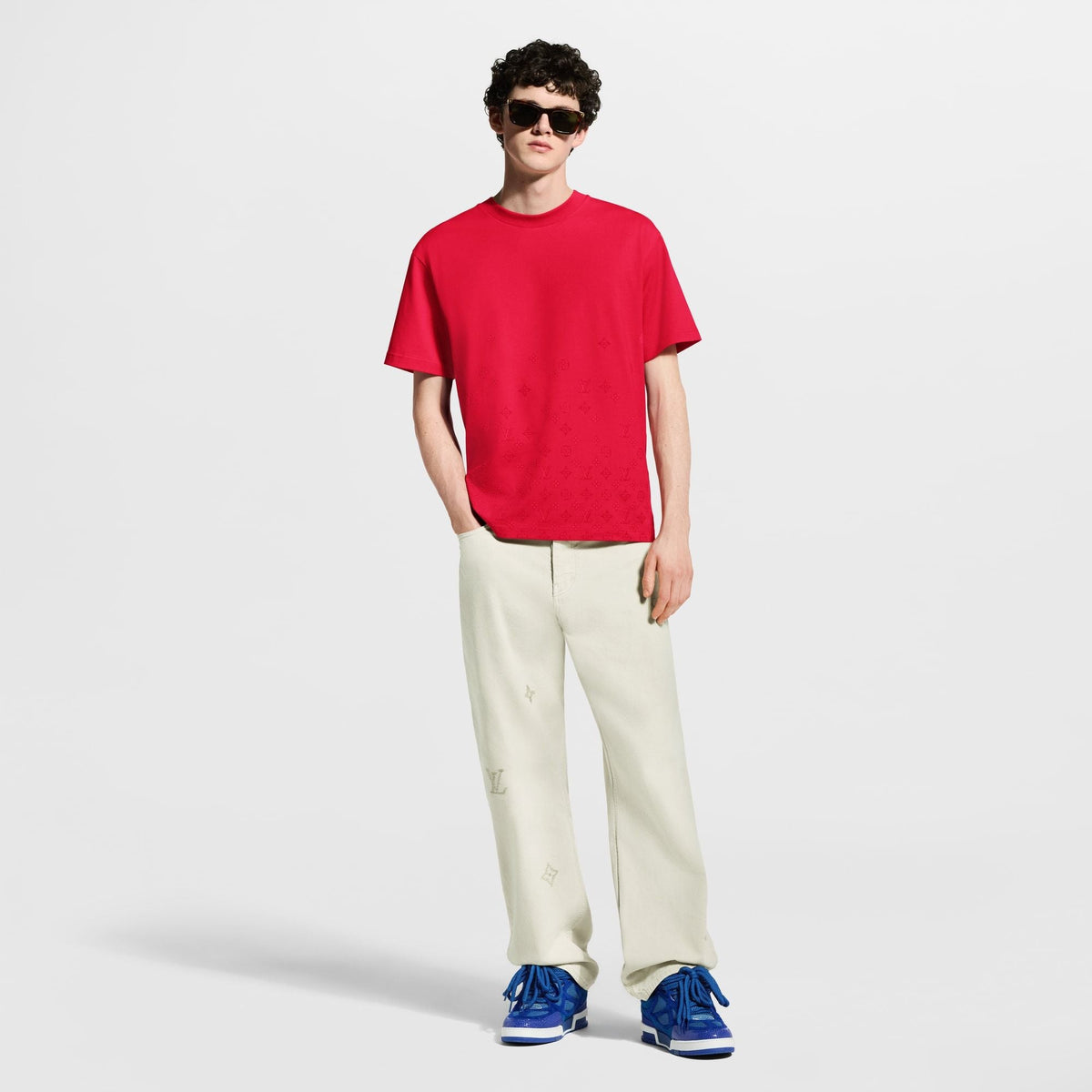 Men's Gradient Signature Flock Print T-Shirt