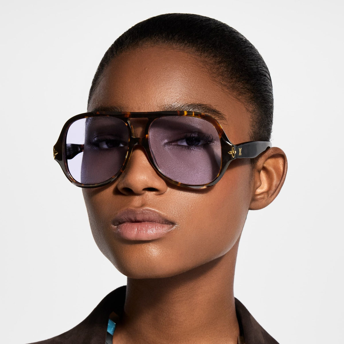 Women's Aura Flower Square Pilot Sunglasses