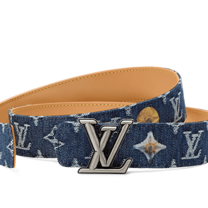 Men's 35mm Monogram Denim Reversible Belt