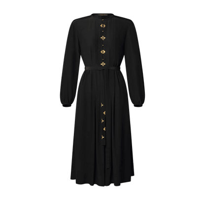 Women's Monogram Accent Pleat Dress