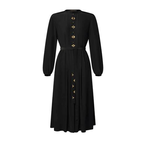 Women's Monogram Accent Pleat Dress