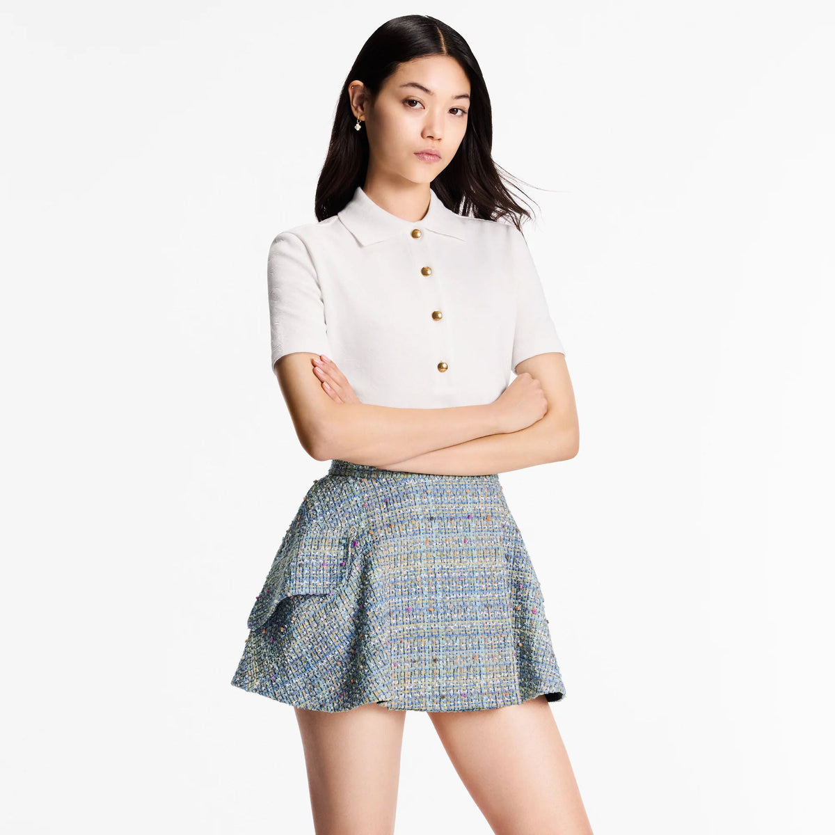 Women's Monogram Piqué Polo Top