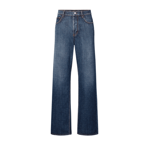 Men's Monogram Washed Denim Skate Pants