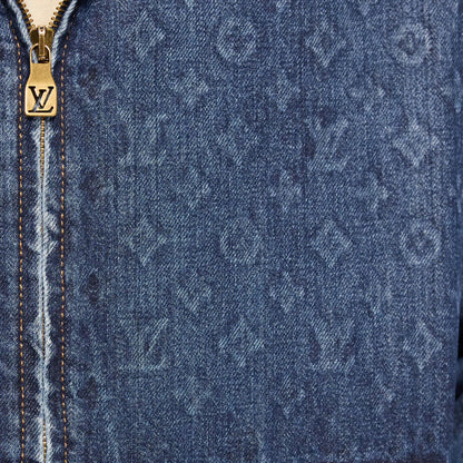 Men's Monogram Washed Denim Hooded Blouson