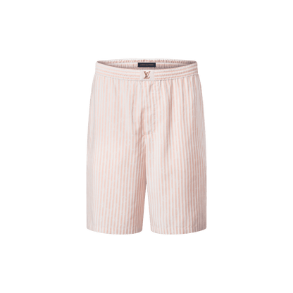 Men's Monogram Striped Silk Shorts