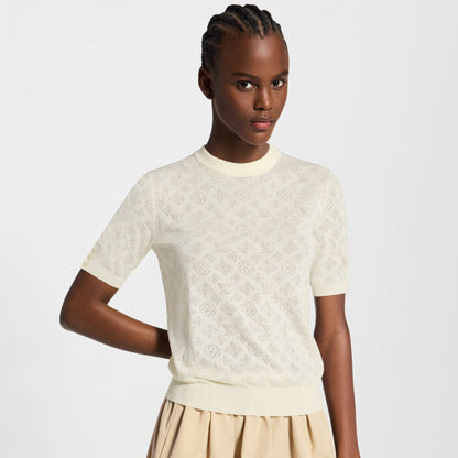 Women's Openwork Knit Top