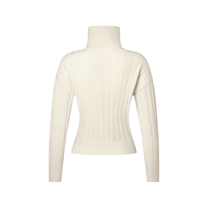 Women's Ribbed-Knit Zip-Up Cardigan