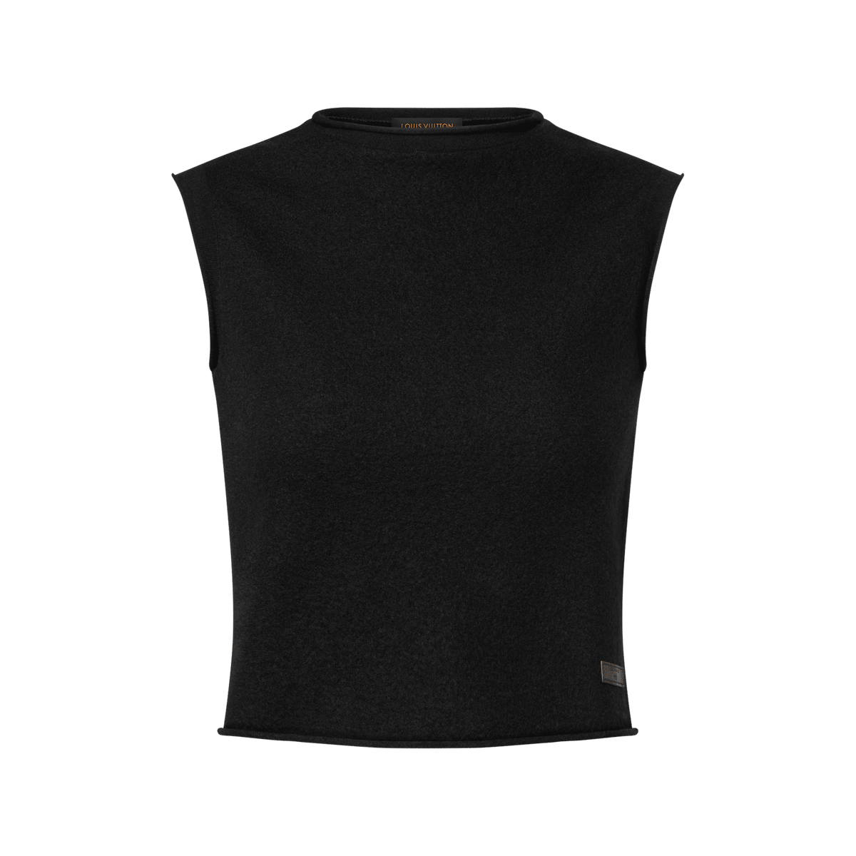 Women's Rolled Hem Cropped Knit Top